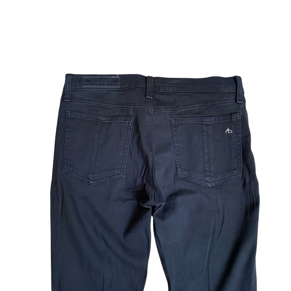 Rag & Bone Jean Legging Black Plush Skinny Mid Rise Stretch Denim Size 28 - Picture 8 of 14